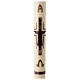 Paschal candle Crucifixion stylized purple gold 80x8 cm beeswax s1