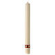 Paschal candle red cross gold Alpha Omega 80x8 cm beeswax s6