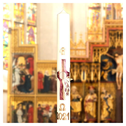 Easter candle with Last Supper 80x8 cm 3