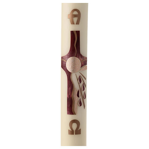 Paschal candle Last Supper 10% beeswax 80x8 cm 1
