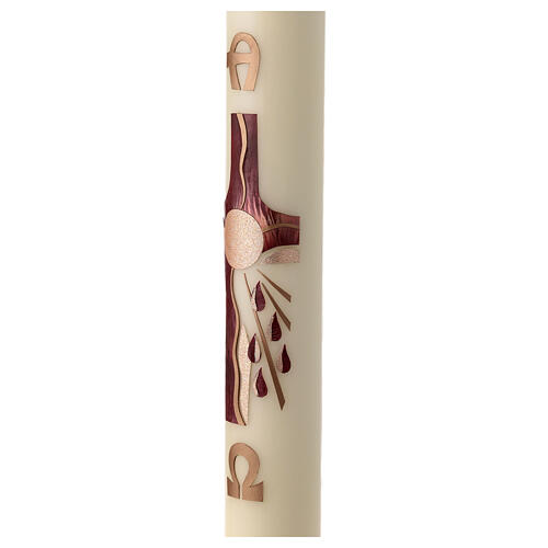 Paschal candle Last Supper 10% beeswax 80x8 cm 3