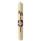 Easter candle with lamb and cross 60x8 cm s2