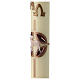 Easter candle with lamb and cross 60x8 cm s4