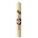 Easter candle with lamb and cross 60x8 cm s3