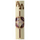 Paschal candle cross lamb 60x8 cm beeswax s3
