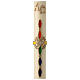 Easter candle with rainbow cross 80x8 cm s1
