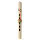 Easter candle with rainbow cross 80x8 cm s2