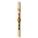 Easter candle with rainbow cross 80x8 cm s1