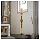 Easter candle with rainbow cross 80x8 cm s2