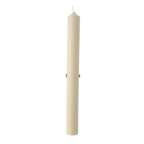 Paschal candle rainbow cross 80x8 cm beeswax 6