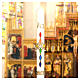 Paschal candle rainbow sail boat 80x8 cm beeswax s3