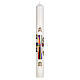 Easter candle with coloured cross 80x8 cm
