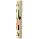 Easter candle with colored composite cross 80x8 cm beeswax s3