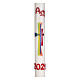 Easter candle with modern decorated cross 80x8 cm s2