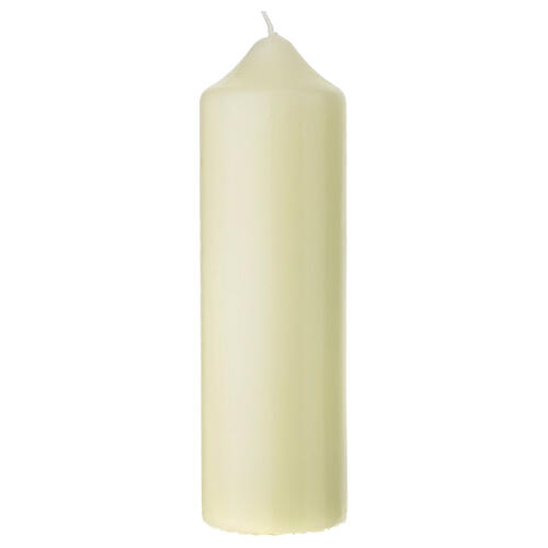 Candle with lilac silver cross 165x50 mm 2