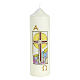 Easter candle landscape and cross 165x50 mm s1