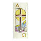 Easter candle landscape and cross 165x50 mm s2