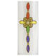 Vela cruz decorada arco-íris 16,5x5 cm s2