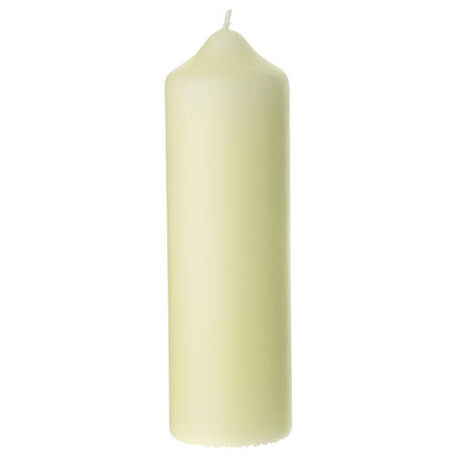 Candle with double rainbow cross 16.5x5 cm 3