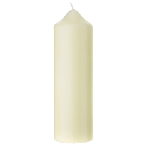 Church candle golden cross red background 165x50 mm 2