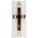 Church candle with brown gold cross 160x50 mm s2
