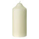 Ivory candle with yellow sun cross 115x50 mm s3