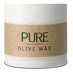 Candle made of olive wax 9x6 cm s2