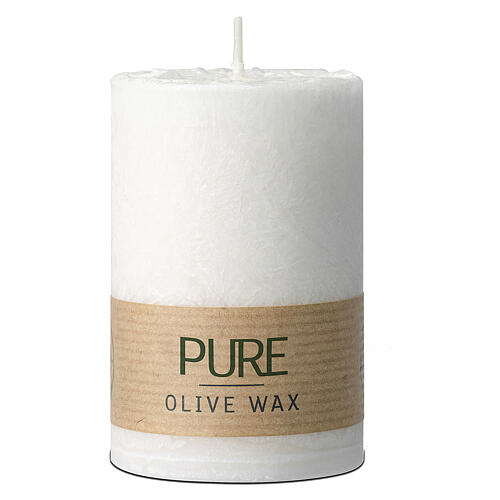 Natural candle in pure olive wax 90x60 mm 1