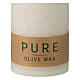 Natural olive wax candle 130x60 mm s2