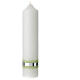 Candle for Baptism, silver and green band, 265x60 mm s3