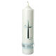 Baptism candle with blue silver cross 265x60 mm s1