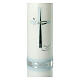 Baptism candle with blue silver cross 265x60 mm s2