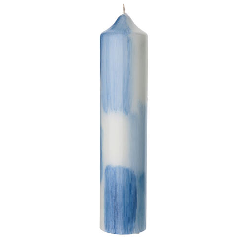 Light blue candle for Baptism, Holy Spirit, 265x60 mm 3