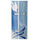 Light blue candle for Baptism, Holy Spirit, 265x60 mm s2