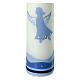 Vela Batismo desenho anjo azul claro strass 26,5x6 cm s2