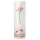 Candle with modern cross pink decor Baptism 265x60 mm s2