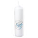 Candela scarpine azzurre Battesimo 220x60 mm s1