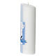 Blue oval candle for Baptism, Holy Spirit, 230x90 mm s3