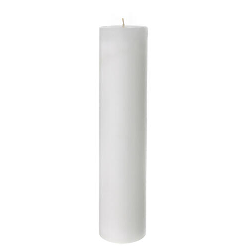 Baptism candle with squares green fish 300x70 mm 3