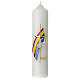 Świeca chrzcielna tęcza gołębica 265x60 mm s3