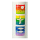 Vela Batismo quadrados arco-íris símbolos 26,5x6 cm s2