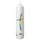 Baptism candle with rainbow cross 265x60 mm s1