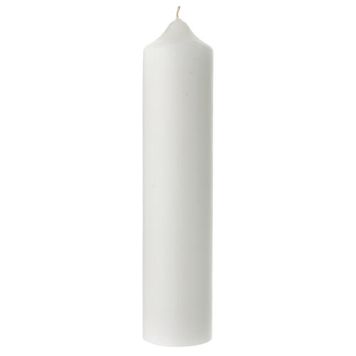 Candle for Baptism, rainbow-coloured circles and cross, 265x60 mm 3