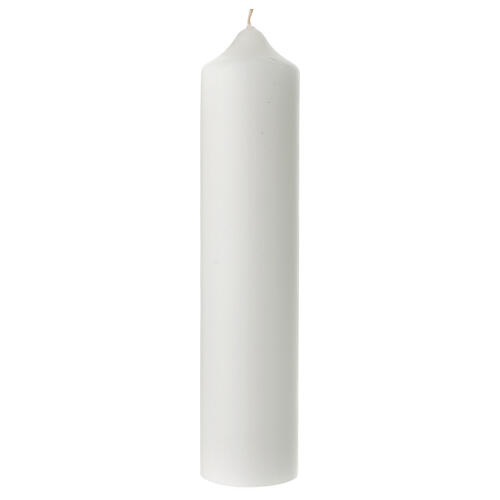 Baptism candle with rainbow circles cross 265x60 mm 3