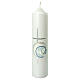 Candle for Baptism, Holy Spirit on a blue circle, 265x60 mm s1