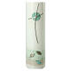Baptism candle with green circle cross 265x60 mm s2
