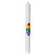 Baptismal candle, rainbow and sun, 400x40 mm s1