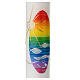 Baptismal candle, rainbow and sun, 400x40 mm s2