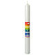 Baptismal candle, rainbow-coloured squares, 400x40 mm s1