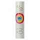 Baptism candle rainbow and Alpha Omega 400x40 mm s2